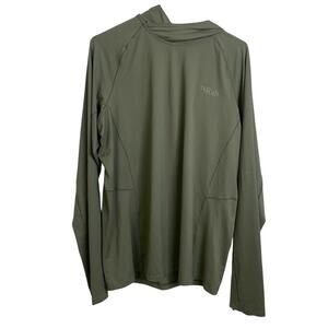 Rab Sonic Hoodie Mens XL Green Pullover Performance Run Jog Hiking Lightweight *